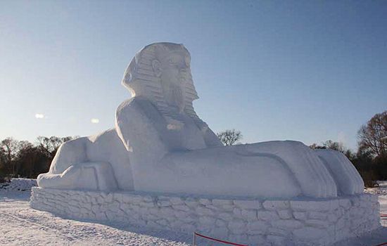 Image result for ice sculpture sphinx