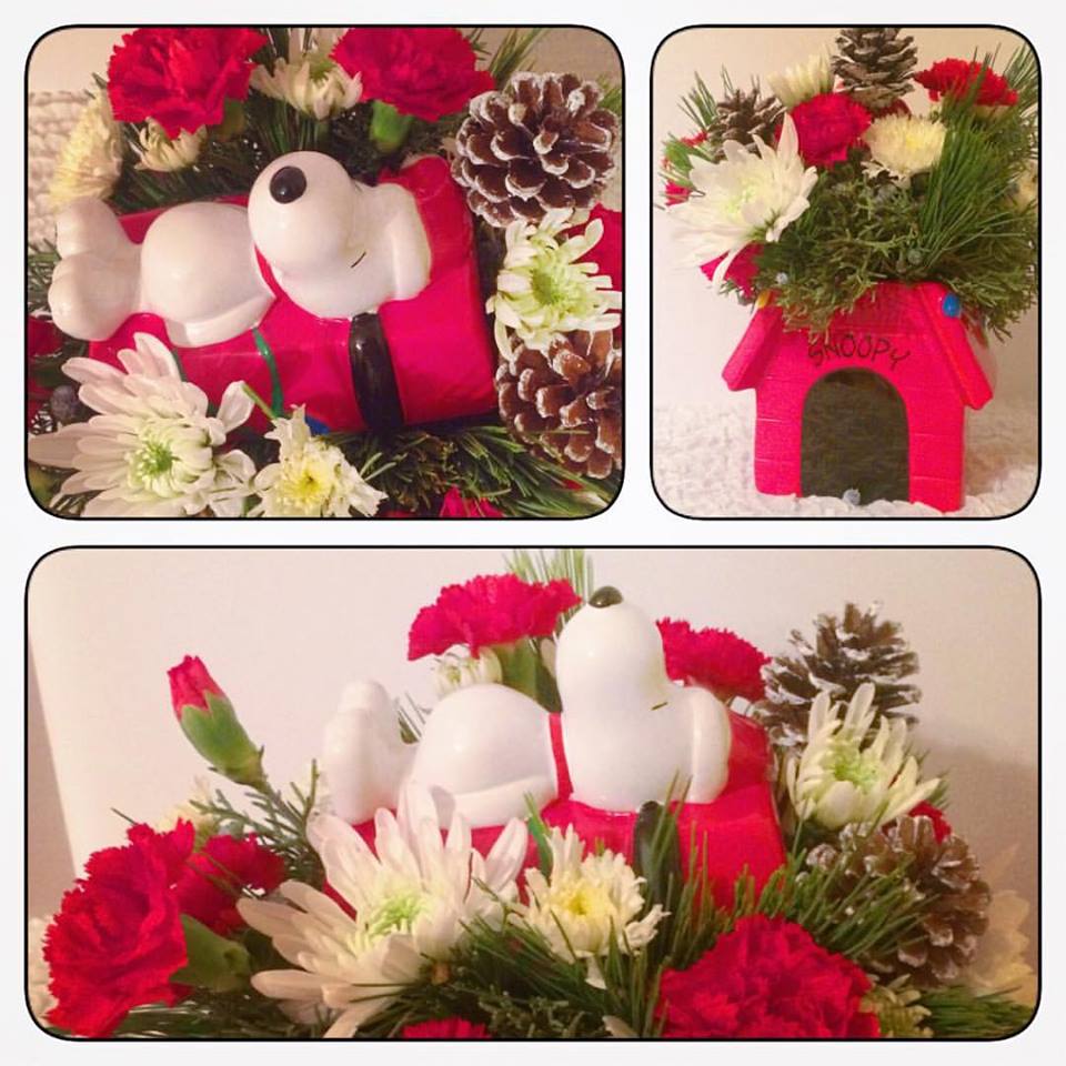 Beautiful Flowers in a Snoopy Cookie Jar! - A Little CrunchyA Little