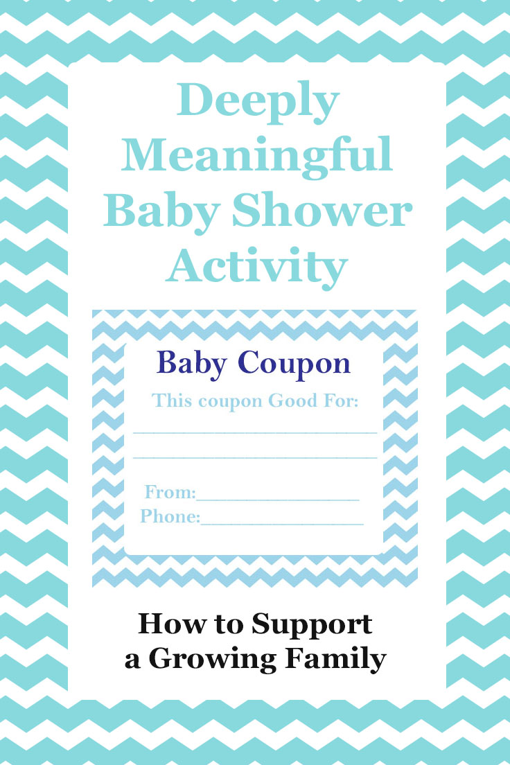 Baby Shower Activity Coupon Support Mom Dad
