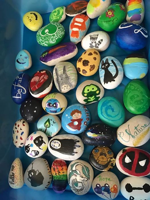 kindness rock project rock swap painted stones kids
