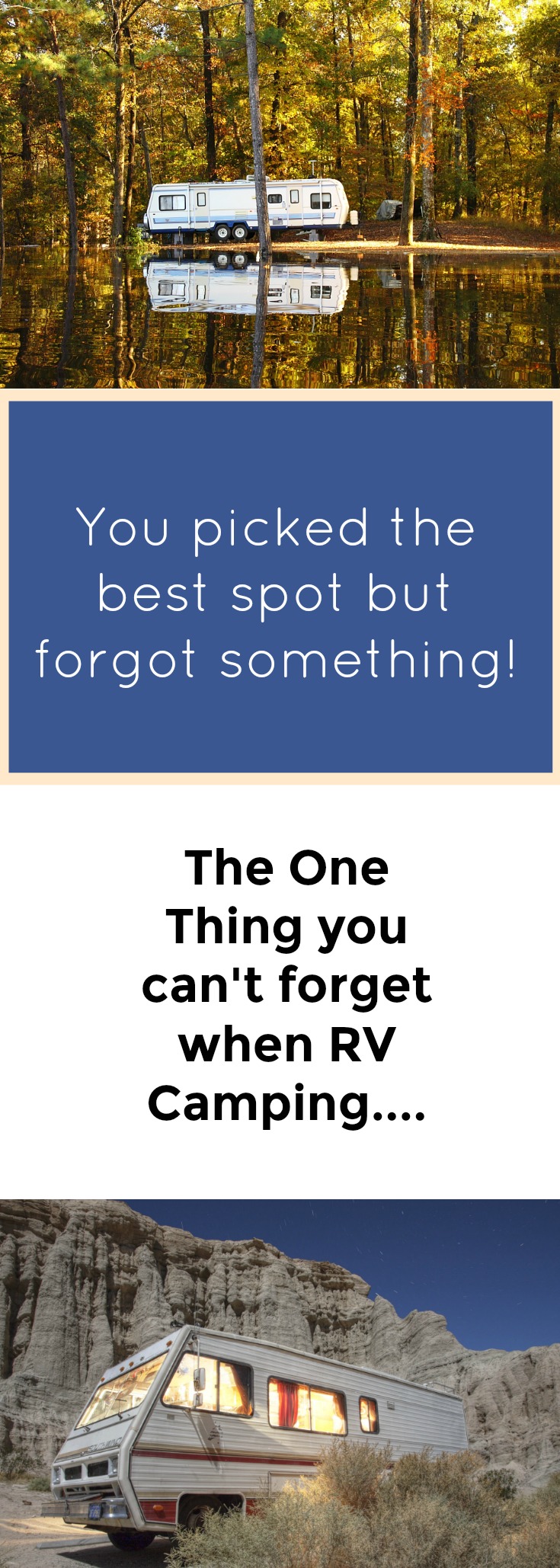 RV camping don't forget