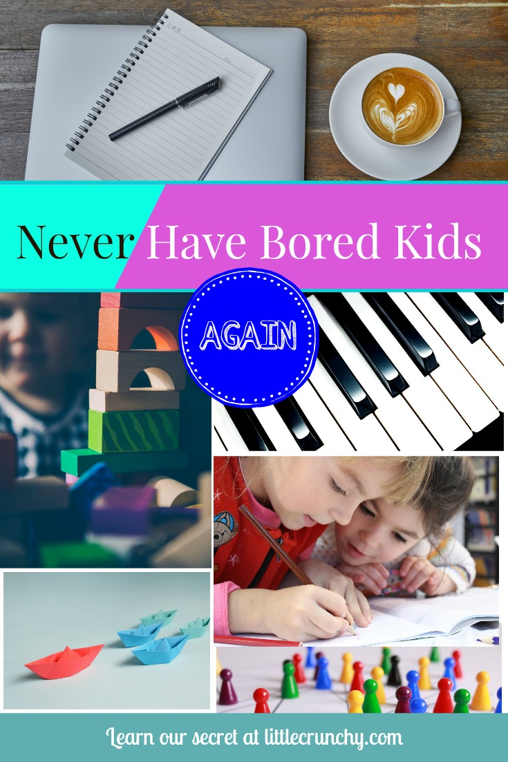 never have bored children again - Tips for helping kids not be bored.